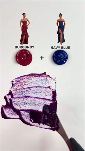 Burgundy Navy Blue Color Mixing #colormixing | Art Craft Blend