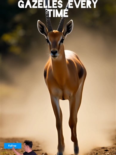 Why This Zig-Zag Move Saves Gazelles Every Time#Nature #Wildlife #DesertAnimals