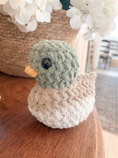 Mallard Duck Plush | Crochet Duckling | Heirloom Duck | MADE TO ORDER - Etsy