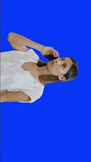 Professional woman talking phone green screen stock footage for video editing #shorts #greenscreen