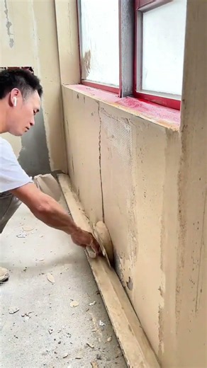 Painter Applying putty | Puttying for renovation #putty 260526