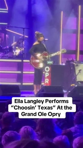 @Ella Langley performs her recent No. 1 hit, “Choosin’ Texas,” at the @Grand Ole Opry. #countrymusic #grandoleopry #ellalangley
