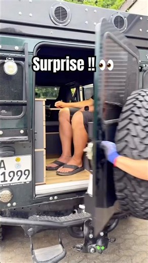 Surprise Camper Presentation! 👀😍 #BoXplorer #defender110 #camper