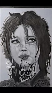 Drawing a Gothic Portrait: Watch the Details Come Alive! #baldur's gate 3 Evelyn#ytshorts