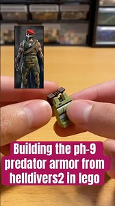 Building the PH-9 Predator armor from Helldivers2 in Lego #legomoc #helldivers2