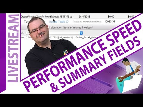 Performance Speed and Summary Fields in FileMaker