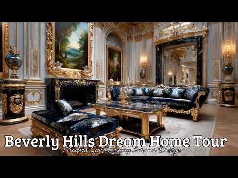 Beverly Hills Dream Home Tour: Modern Gold Luxury Interior Design