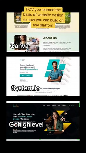 Master Website Design with Canva, System.io and Gohighlevel