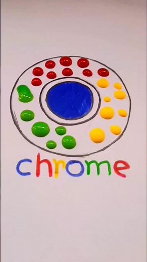 Google chrome drawing 😱#art#google#creative #satisfying #shorts