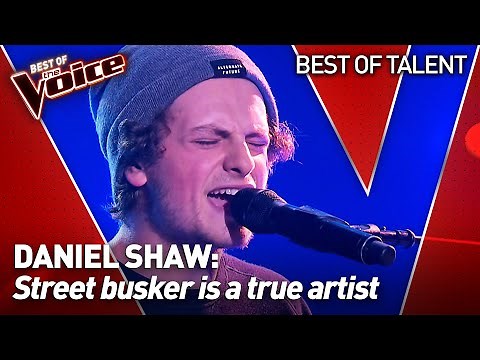 Busker with UNIQUE voice AMAZES the Coaches in The Voice