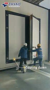 The whole process of powder coating large workpiece #metalcoating