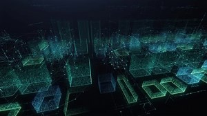 Digital City Future Holographic City Panorama 库存影片视频（100% 免版税）1044992896 | Shutterstock