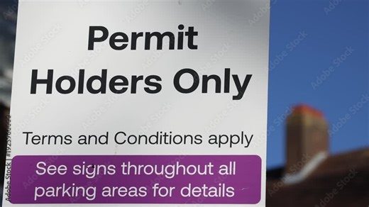 Permit holders only, reserved parking sign