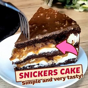 46K views · 2.1K reactions | Unbelievable Mouth Watering Snickers Cake  | Bake Tasty Cakes | Facebook