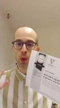 Coursera MATLAB courses #coursera #matlab #courseracertificate