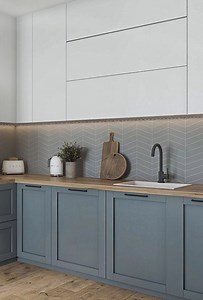 [Hot Item] Rustic Wooden Kitchen-Cabinets with Distressed Black Finish Industrial Style Wooden Kitchen Cabinets with Iron Handles Luxury Furniture Home Furniture