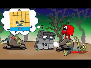 Numberblocks 1 9 are crying cause they lost Numberblocks 25 - Numberblocks fanmade coloring story