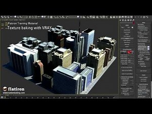 Flatiron texture baking with VRAY