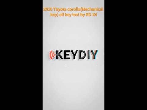 KD-X4 2016 Toyota corolla(Mechanical key) all key lost programming