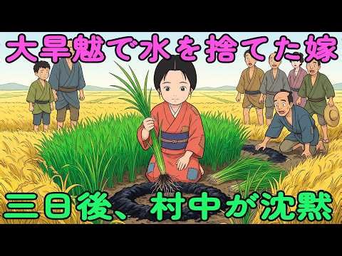 田の水を全部抜き、黒い灰を撒いた十歳の嫁…三日後、彼女の稲だけが生き残った【感動・朗読】| 昔話 | 江戸時代の物語 | 時代劇