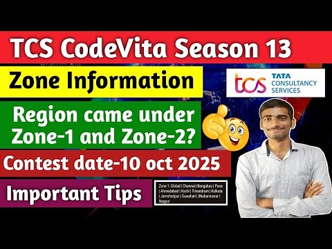 TCS Codevita Season-13 | Zone information | Exam date #tcscodevita #tcscodevia_2025 #tcs