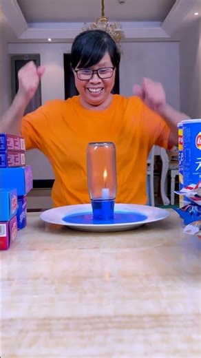 Candle water absorption challenge, can you challenge successfully? #partygame #funny #familygame