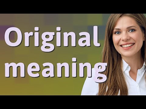 Original | meaning of Original