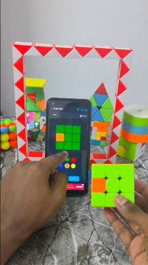 Rubik's cube solved by app '3×3'😱🥶