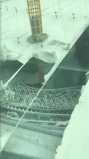 Devastating Impact of Storm Eunice: O2 Arena Roof Damage