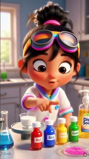 Magic Rainbow Milk Experiment 🌈 Kids Science Trick! ‪@KiddoKittens‬ ‪@Kiddokittenshorts‬