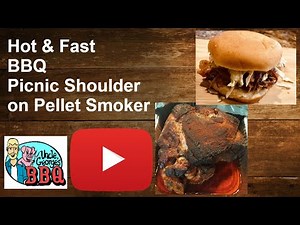 How to make pulled pork Hot and Fast - Picnic Shoulder Smoked. (6 Hours).