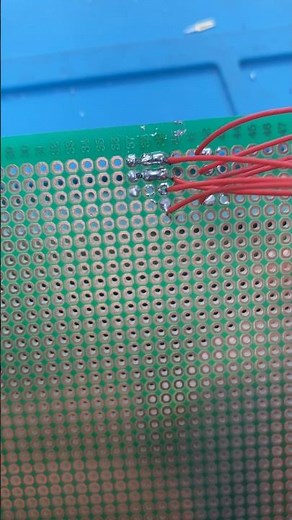 Soldering a Resistor on a prototype board #pcb #diy