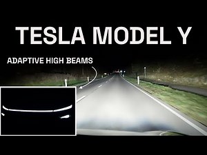 2025 Tesla Model Y: adaptive High Beams - Matrix LED High Beam Test - Autophorie Extra