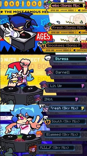 SONIC VS ALL CHARACTERS - Win Freeplay Animation | Sonic New Update 😭 [FNF]