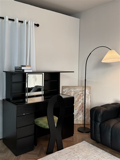 Pretty. Practical. Powerful.#VanityDesk #WorkMode #StandingDesk #WomenWhoBuild #DesignTok