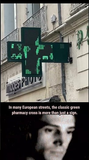 Why European Pharmacy Signs Look Like Mini Nightclubs 💚✨ #shorts