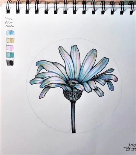 Flower Tutorial 🌸✨ Part 8#traditionalart #art #Tutorial #drawingtutorial #drawing #artist #flowers