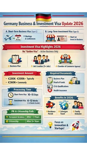 🇩🇪#business and investment visa update 2026