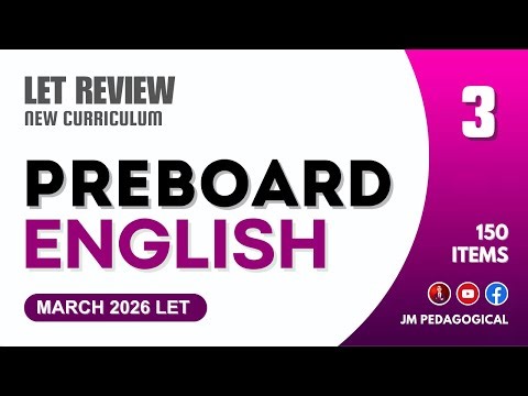 PREBOARD English Major Part 3 | LET Review