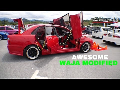 Modified Proton Waja Lambo Door | Mega Gathering 2K16 UPSI Tanjung Malim | Closeup Video