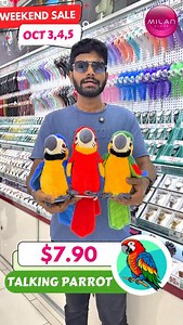 3.2K views · 254 reactions | $7.90 Talking Parrot Toy  Fun, interactive, and perfect for kids – it repeats what you say and brings endless laughter. Limited stock – grab yours today at Milan Gifts! #MilanGiftsSG #TalkingParrot #ToyDealsSG #SGShopping #WeekendPromo | Milan Gifts SG | Facebook