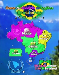 🌟Como eu dividiria as regiões brasileiras | Qual é a sua região??? 🤔 #mapper #mapping #geography