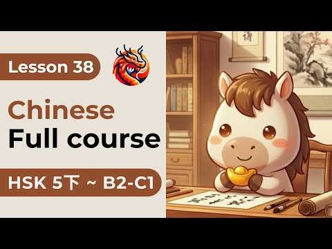 Lesson 38. HSK 5下 - Chinese Full Course From Zero. Detailed Examples. Characters and Pronunciation.