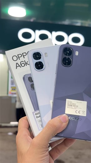 Oppo A6K Blue Violet Purple: 6GB/12GB RAM, 128GB Storage, 6500mAh Battery