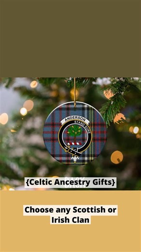 Did you know that every clan has a unique tartan that tells a story of heritage and pride? 🏴‍☠️ Celebrate your Anderson roots with our beautiful Scottish Tartan Ceramic Ornament. This double-sided masterpiece not only showcases vibrant colors but also adds a charming touch to your decor. With a gold hanging string, it's ready to display right out of the box. Honor your legacy and bring a piece of Scotland into your home for only $17.99 ! Your heritage deserves to shine! #AndersonClan #ScottishH