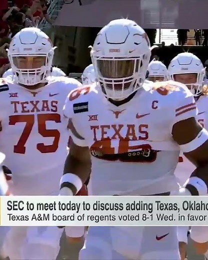 The timeline of Texas and Oklahoma joining the SEC #Shorts