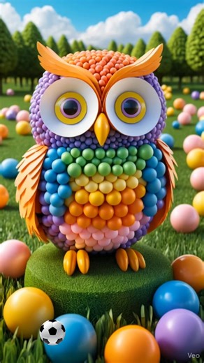 Funny Balloon Owl Mascot on the Football Field! 🦉⚽ #shorts