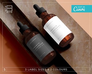 Essential Oil Label Template / Editable Dropper Bottle Label Template / Essential Oil Bottle Label Template / Serum Label / INCHES / NOVA - Etsy