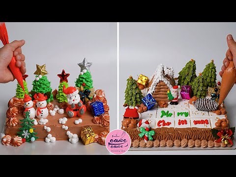 Top 5+ Merry Christmas Cake Decorating Tutorials For Noel | Merry Christmas Cake Designs