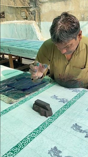 Block print art turning plain fabric into colourful handmade textile stories